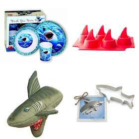 Shark themed kitchen items.