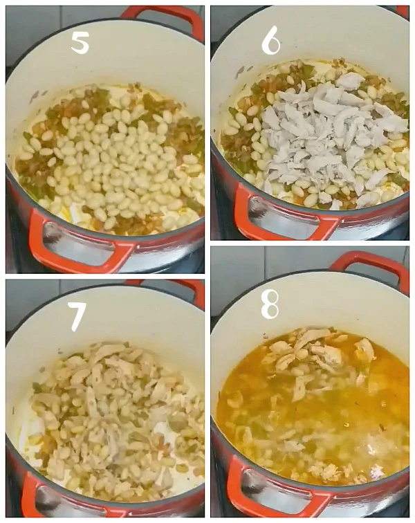 steps to make white bean chicken chili
