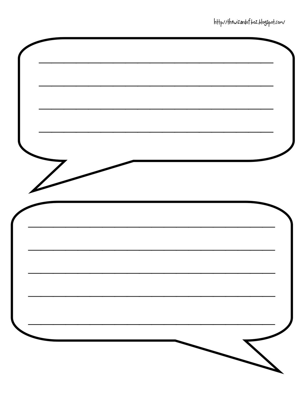 speech bubbles to write in