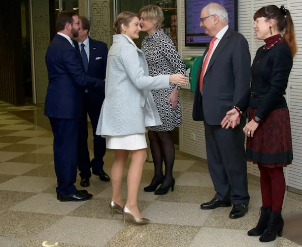 Hereditary Grand Duchess Stephanie and Hereditary Grand Duke Guillaume attended the awards ceremony for the Master Hands. Princess Stephanie wore Prada Dress and Gianvito Rossi Pumps