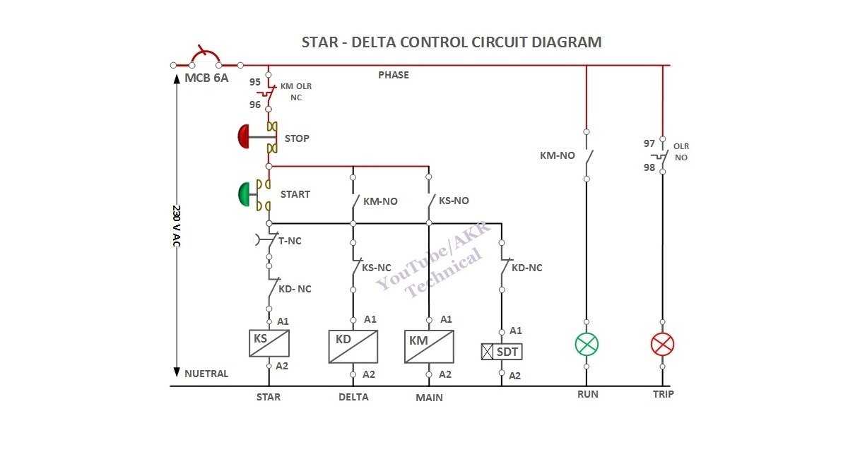 Star Delta Control Wiring Diagram With Timer - saveinspire