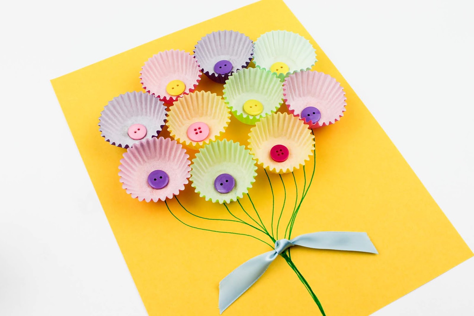 Cupcake liner flowers