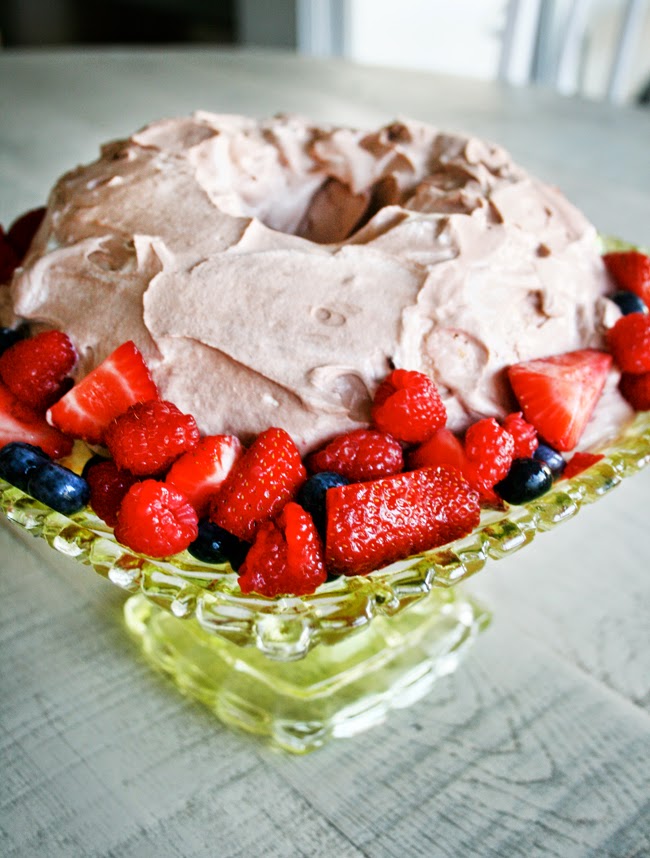 The Color Issue Angel Food Cake Meets Chocolate Pudding...