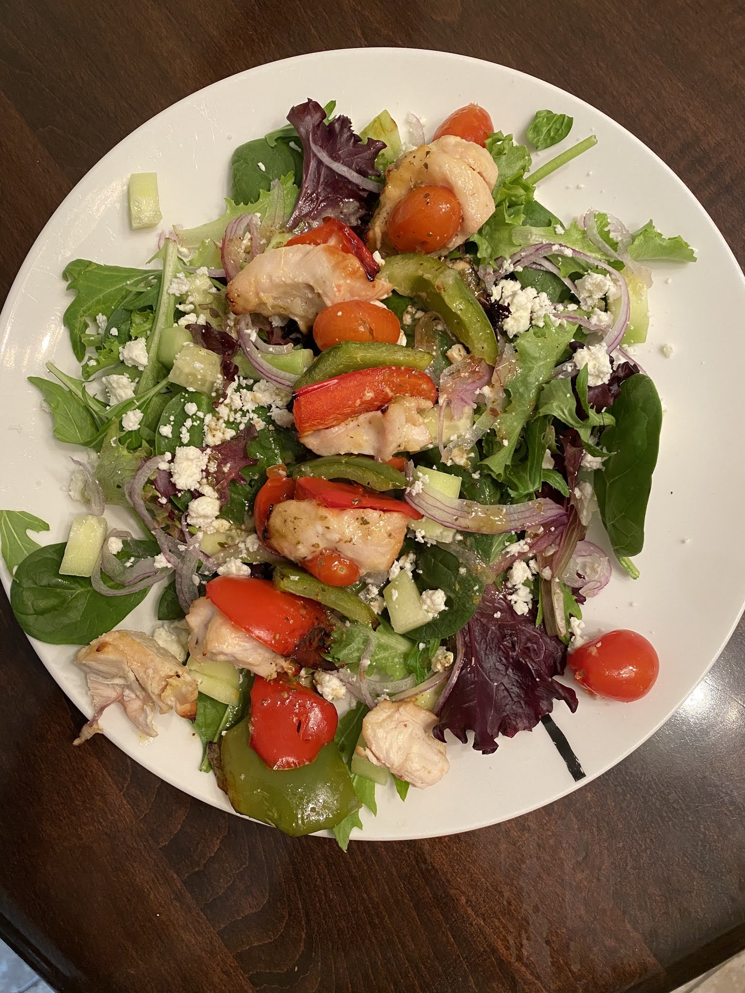 BJ Brinker's Home Cooking Chicken Kabob Salad