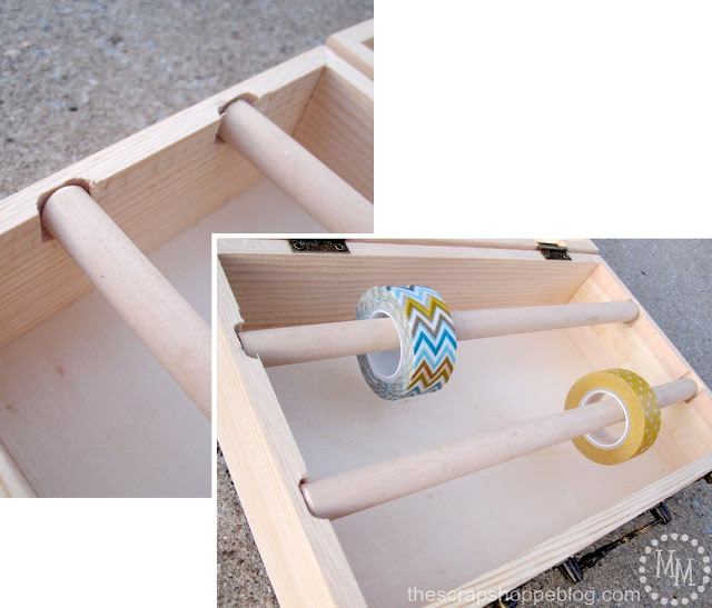 completed washi tape storage box
