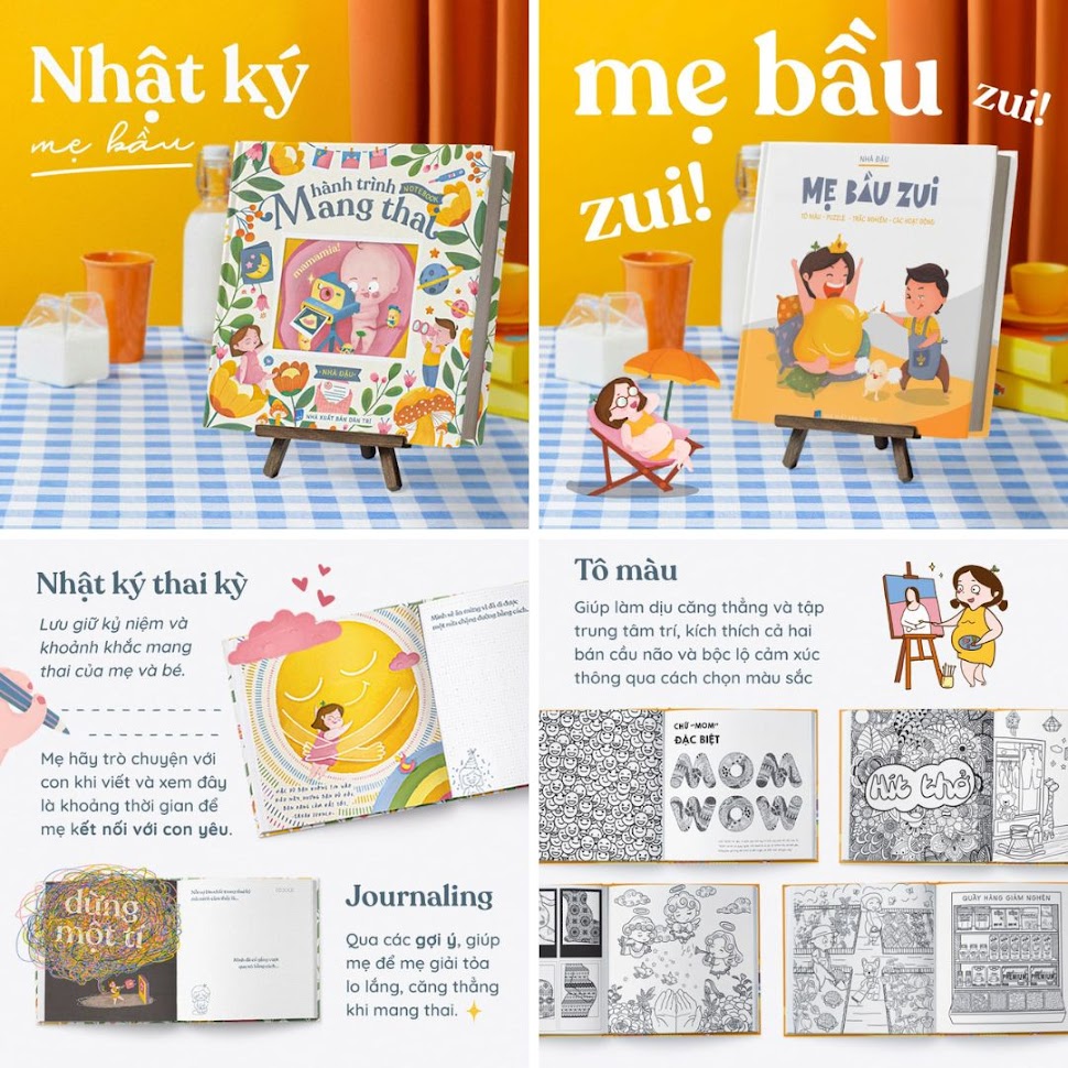 [A116] Cẩm Nang Mang Thai Từ Combo sách Activity Books: Mẹ Bầu Zui và Hành Trình Mang Thai