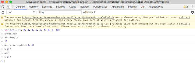 JavaScript Splice Example JavaScript Splice Example