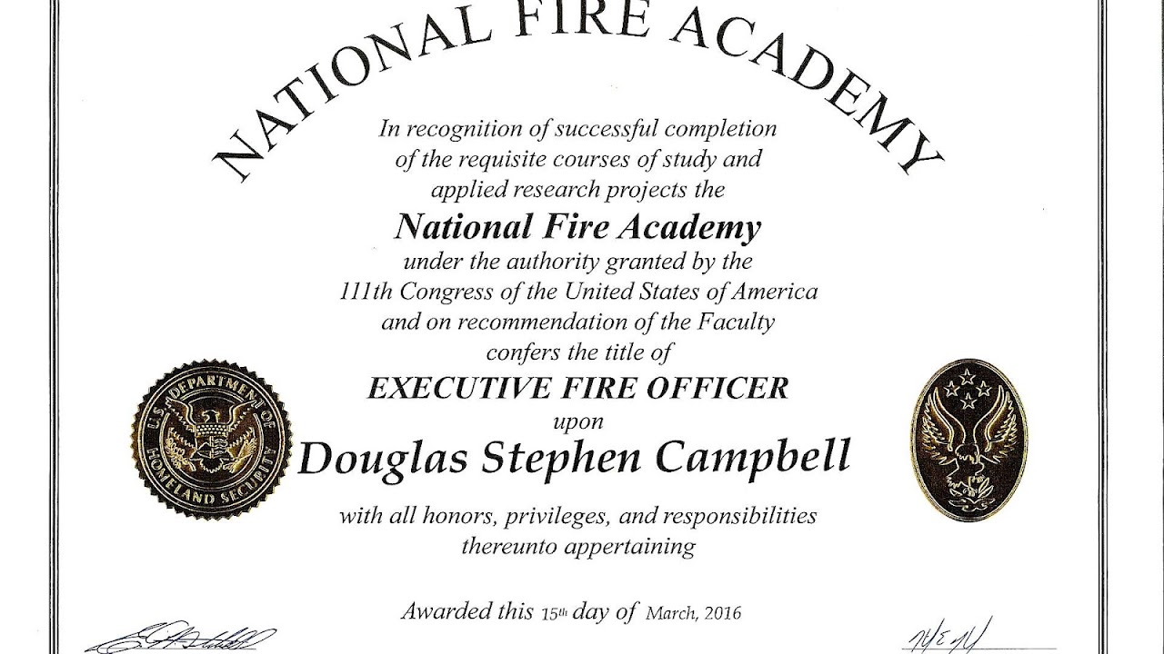 National Fire Academy Fire Choices