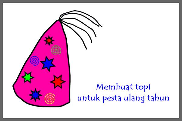 Membuat Topi Pesta Ulang Tahun Bentuk Kerucut Dari Kertas Karton Levi Punya Mainan