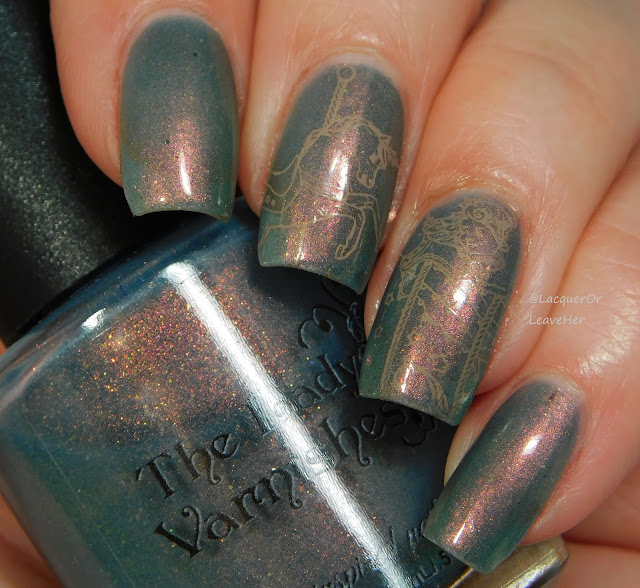 The Lady Varnishes Fishy, Why Are You Sleeping? stamped with UberChic Beauty Carnival & Fair Time