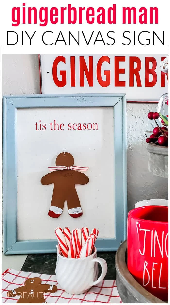 clay gingerbread man sign