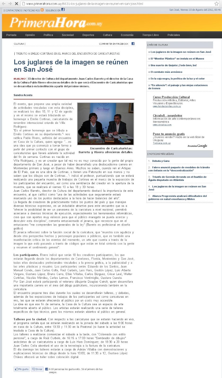 ILUSTRAZO. Dibujantes unidos y punto Encuentro de Caricaturistas en