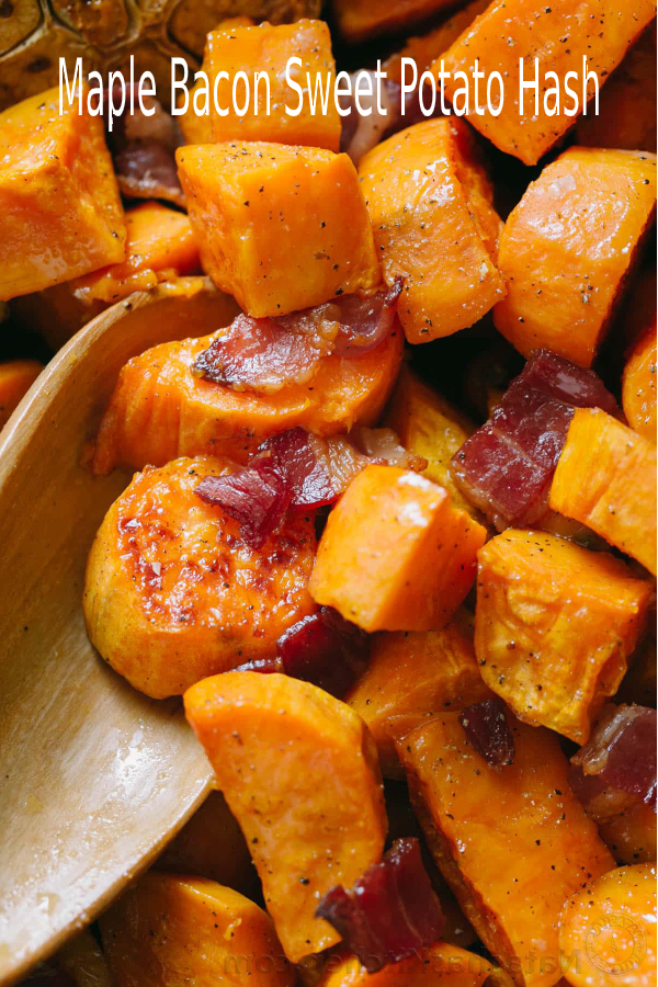 Maple Bacon Sweet Potato Hash happy cook