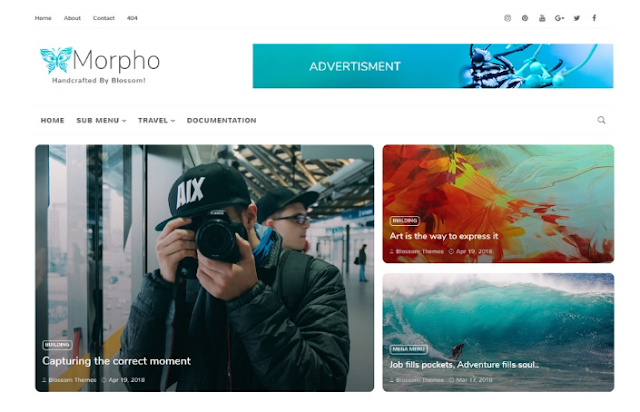 نموذج مدون مستجيب من Morpho