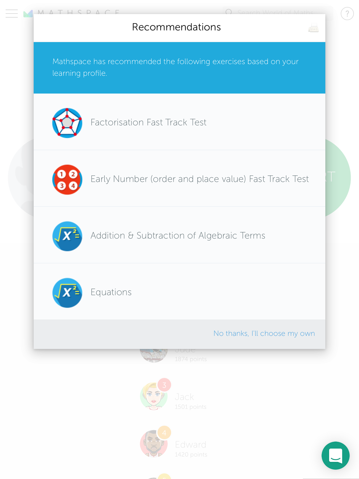 Mandy's Blog iPad App Mathspace