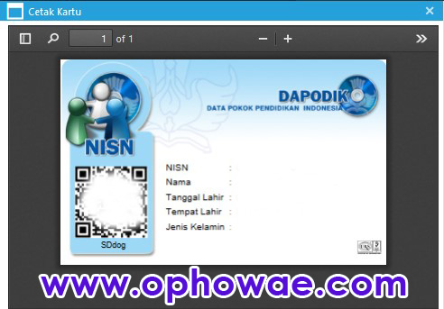 Cetak Kartu Nisn Online Rismax