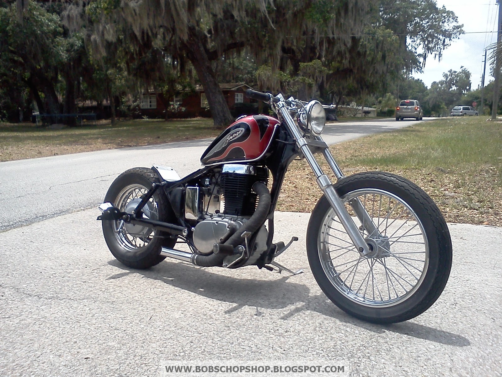 BOBS CHOP SHOP: 1988 SUZUKI SAVAGE BOBBER CHOPPER FINISHED