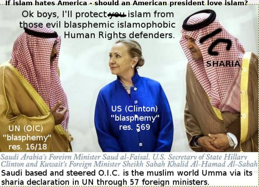Muslims and Hillary against Human Rights