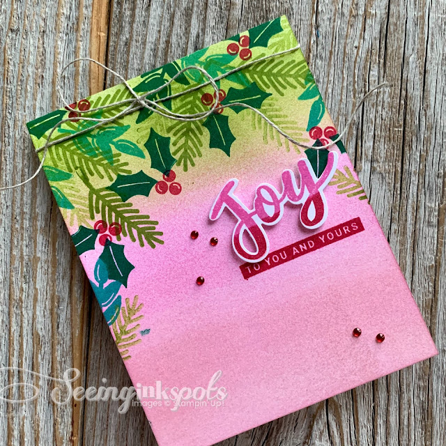 Seeing Ink Spots Christmas Cards in a A Bright Palette