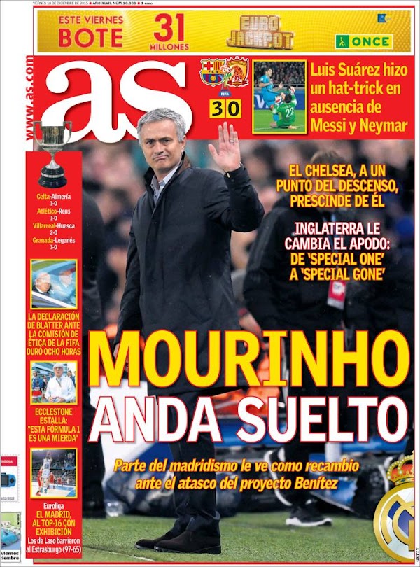 Real Madrid, AS: "Mourinho anda suelto"