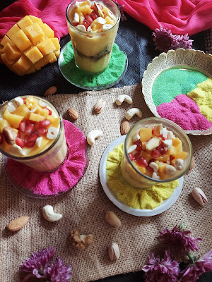 Holi Recipe -   Mango Yogurt Thandai Shots