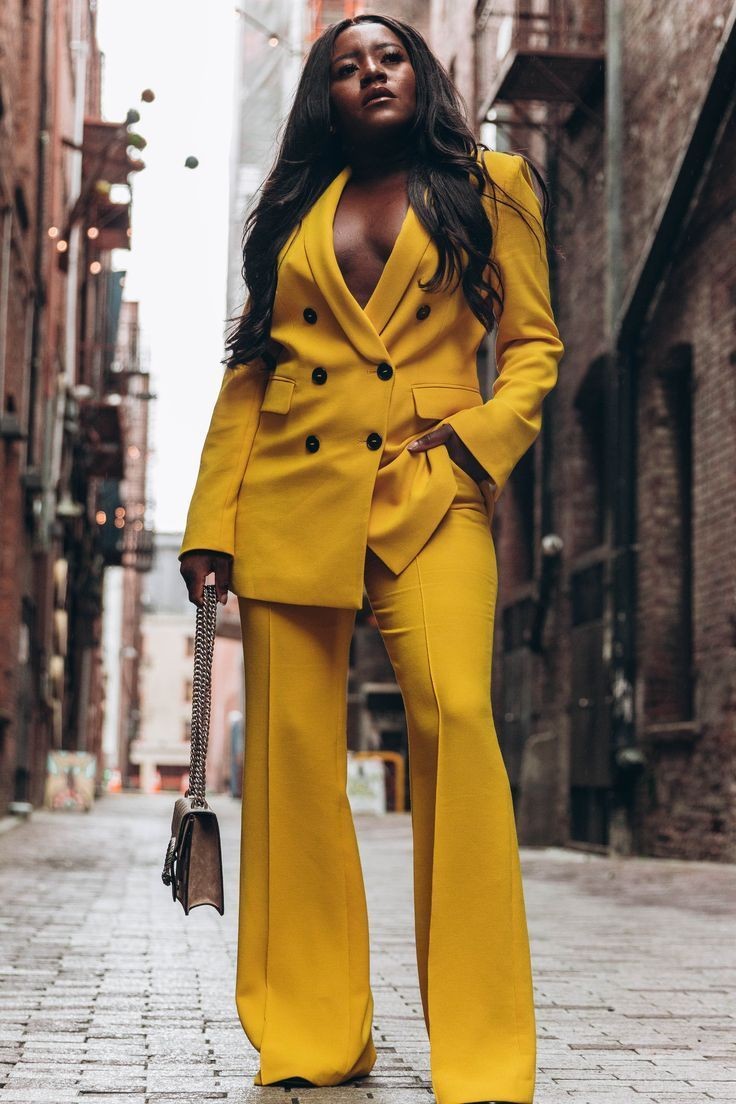 zara yellow pantsuit