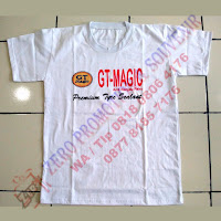 Kaos Oblong Putih sablon 1warna 1sisi