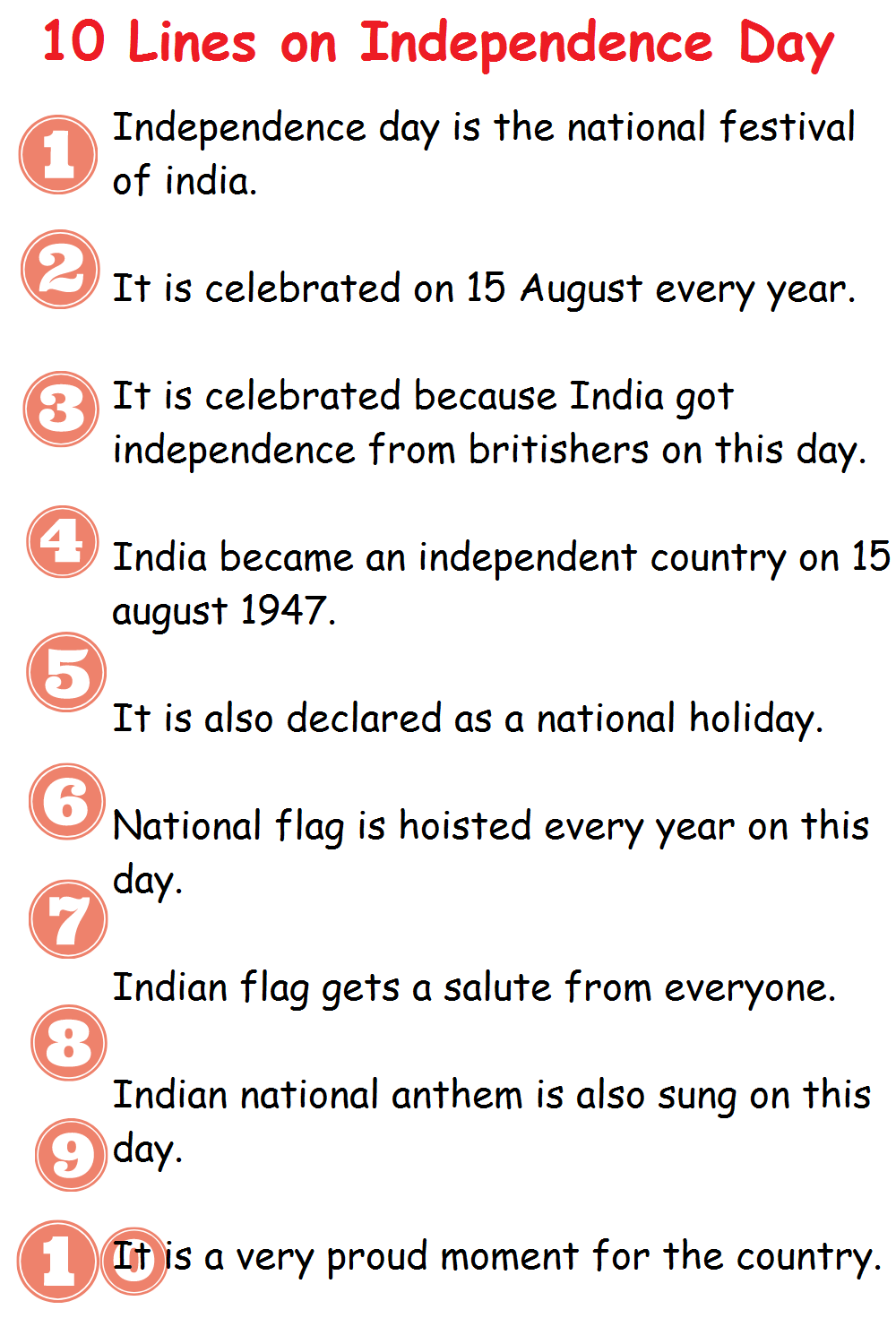 essay on independence day 15 lines