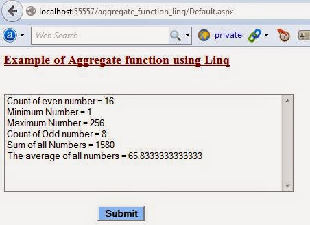 How to implement LINQ Concepts with Aggregate operators in asp.net | MY ...