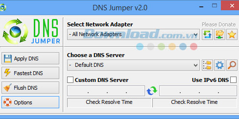 DNS Jumper - Công cụ thay đổi DNS của máy tính