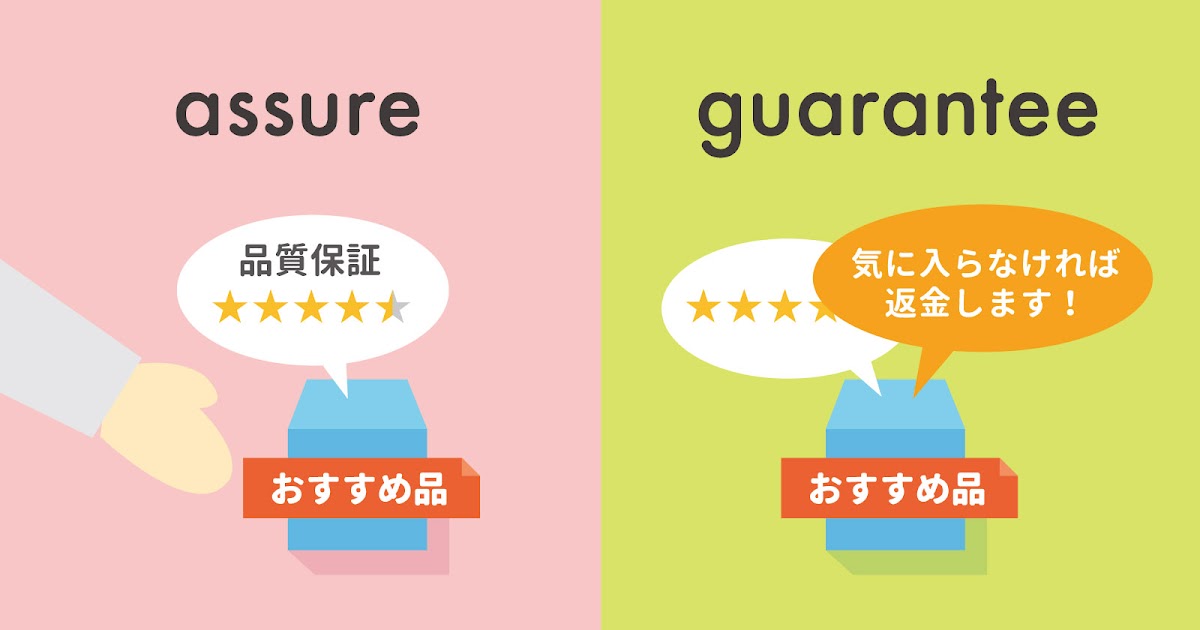 assure と guarantee の違いとは？