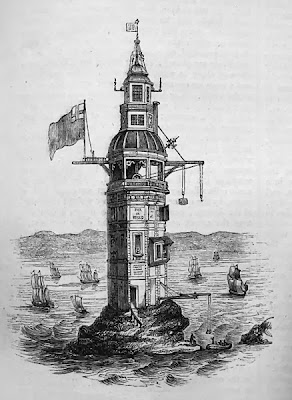 Winstanley's Lighthouse at the Eddystone,1860