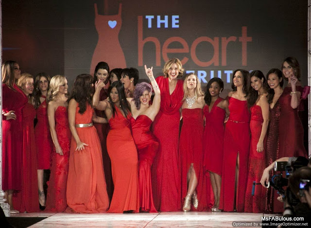 red dress fashion show 