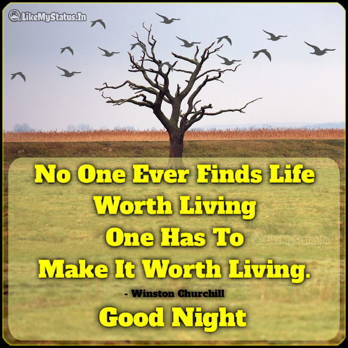 No One Ever Finds Life... English Life Quote...