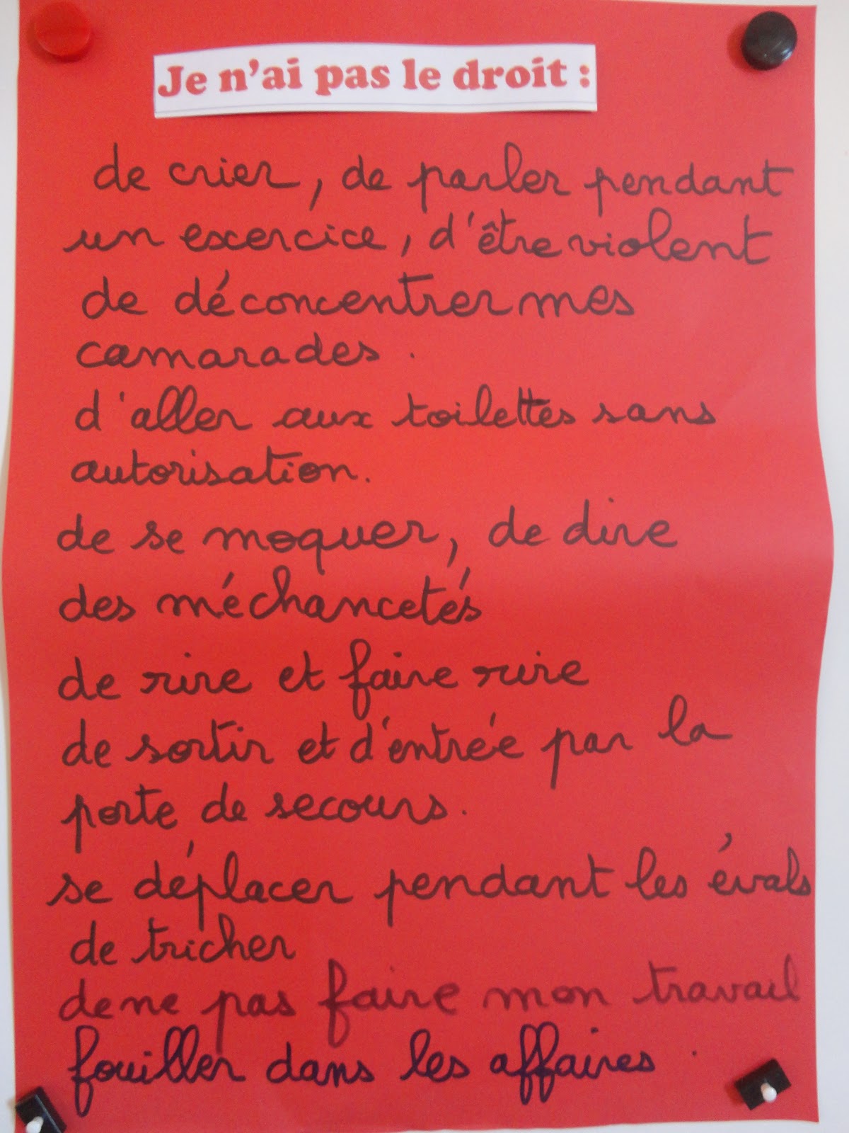 Classe ce2 Saint Joseph Couffé Pour être un bon élève J