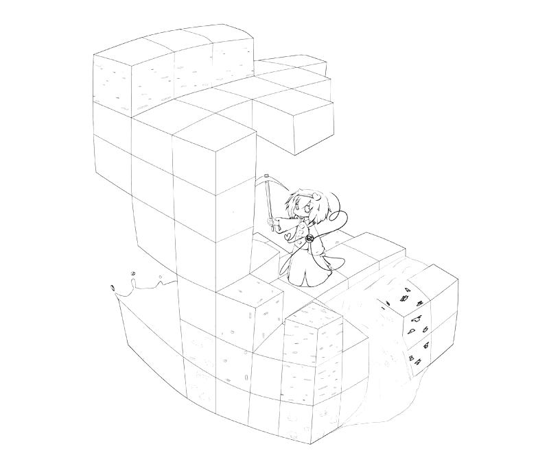 Minecraft cake coloring pages