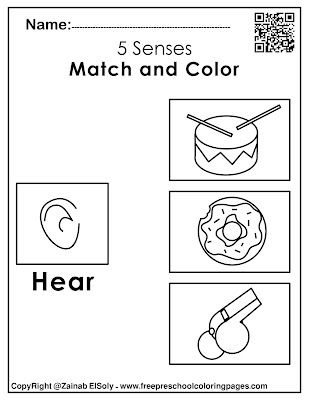 5 senses activities for kids , free printable preschool coloring pages,see,sight,eyes,hear,sound,ears,taste,mouth,touch,hand,feel,nose,smell