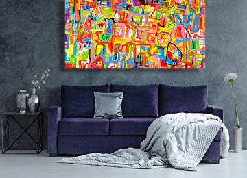 large abstract canvas art, multi coloured canvas art, large wall art, large contemporary wall art, buy large art, multi coloured abstract art,