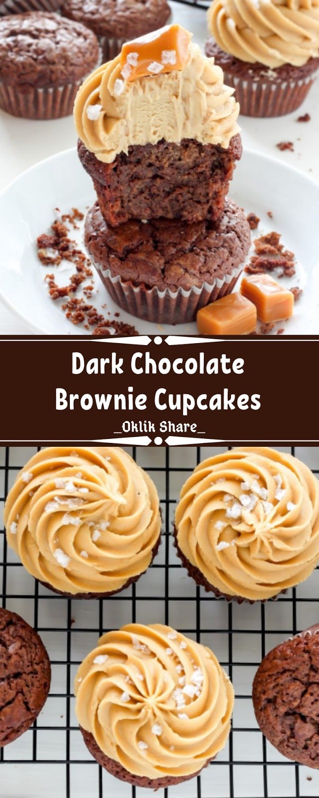 Dark Chocolate Brownie Cupcakes