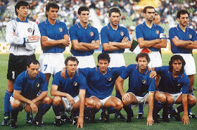 The Italian team that faced England in Bari to decide which nation finished third at the 1990 World Cup
