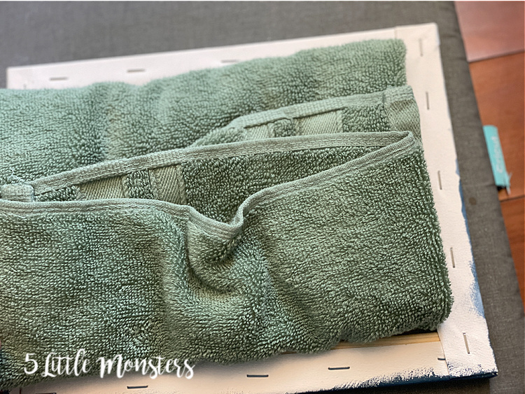 5 Little Monsters Adding Iron On to a Painted Canvas