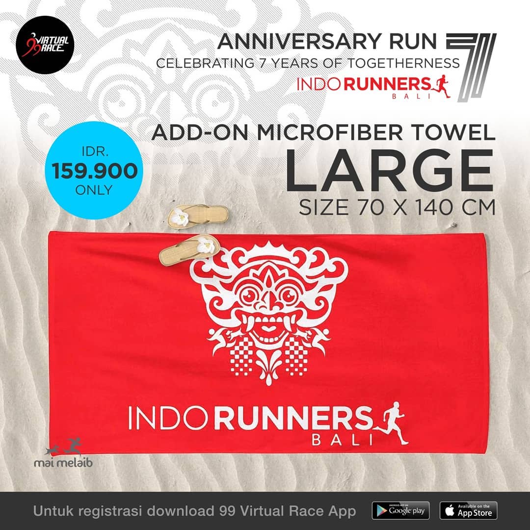 Small Towel 🔍 IndoRunners Bali 7th Anniversary • 2019 Small Towel - IndoRunners Bali 7th Anniversary • 2019