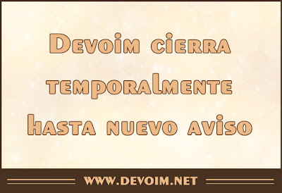 Devoim cierra hasta nuevo aviso