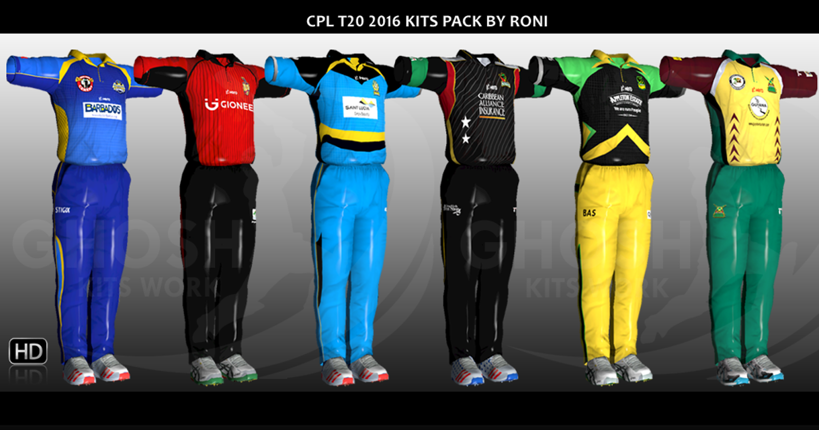 HERO CPL T20 2016 KITS PACK