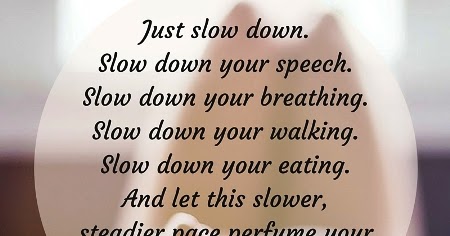 Slowing Down A Little Cresting The Hill