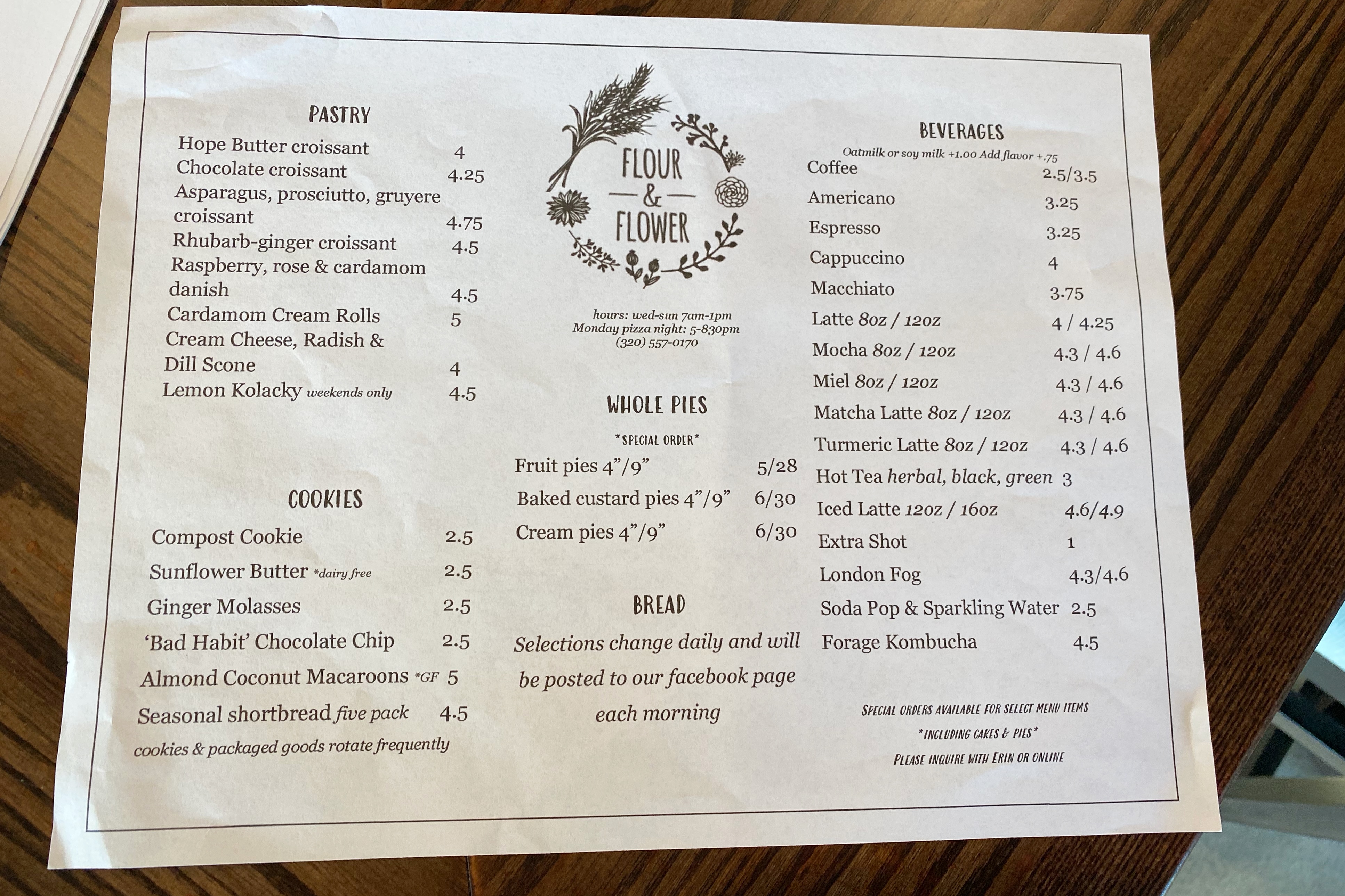 [St. Cloud, MN] Flour and Flower Bakery Brand New Local Bakery in St