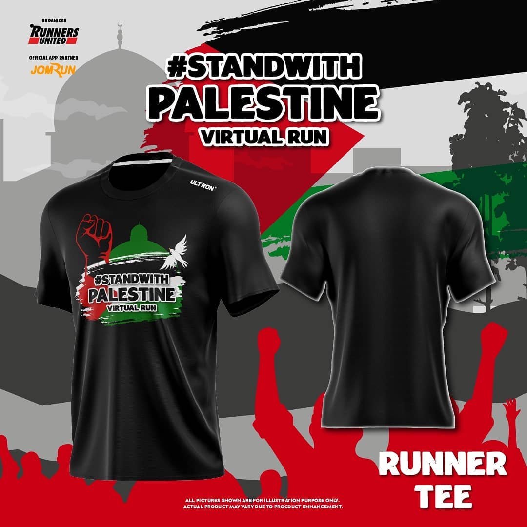 Running Tee 🔍 Stand With Palestine Virtual Run - Indonesia • 2021 Running Tee 👕 Stand With Palestine Virtual Run - Indonesia • 2021