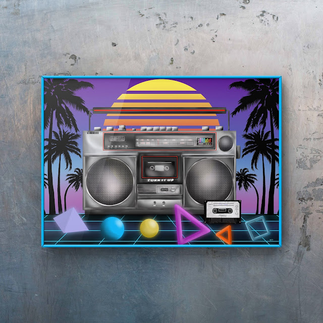 Boombox artwork by Mark Taylor