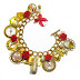Red Roses Alice in Wonderland charm bracelet