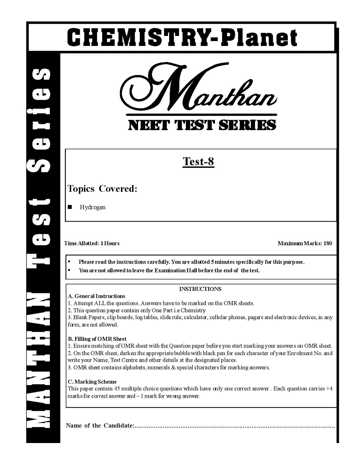 Free Online Chemistry Study Material For NEET/JEEMains/JEEAdanced